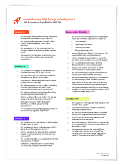 Xplor's QA1 Checklist