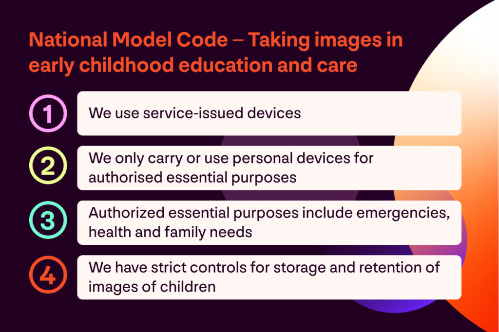 Image summarising the 4 main points of the national model code