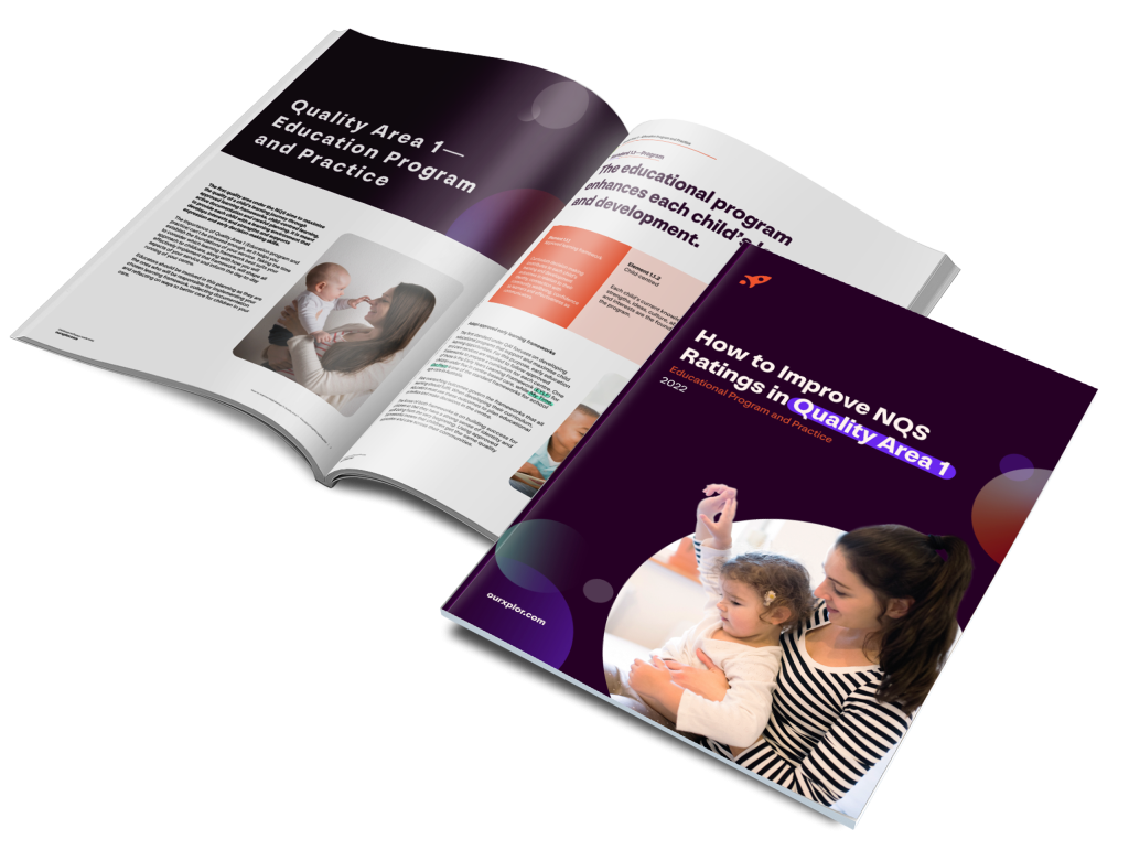 The cover of the Xplor Education guide that can help centres understand how to achieve Quality Area 1